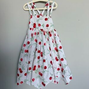Tommy Bahama Toddler White Cherry Print Sundress 3T